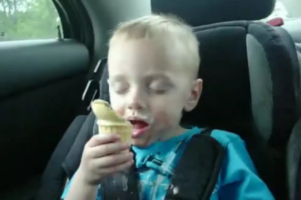 Cute Kid Defies Sleep for Ice Cream Cone