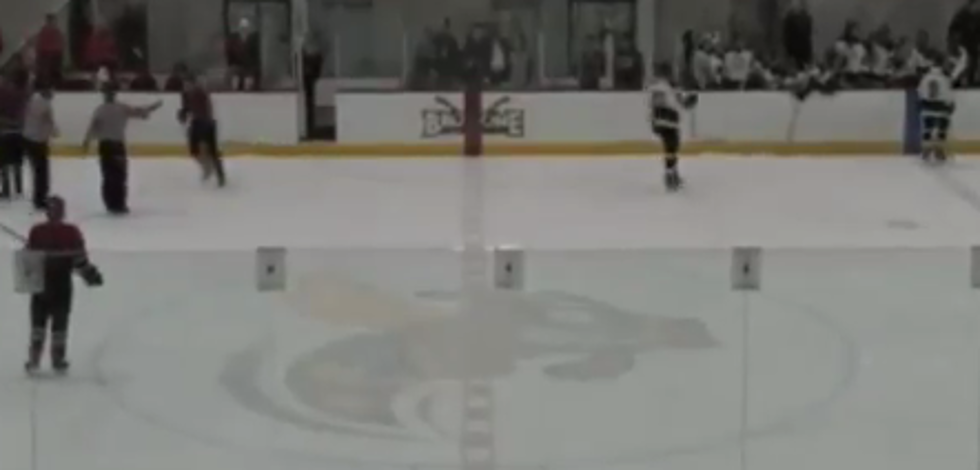 WATCH: ECC Hockey Player Storms Out Of Box To Slam Ref in Championship [VIDEO]