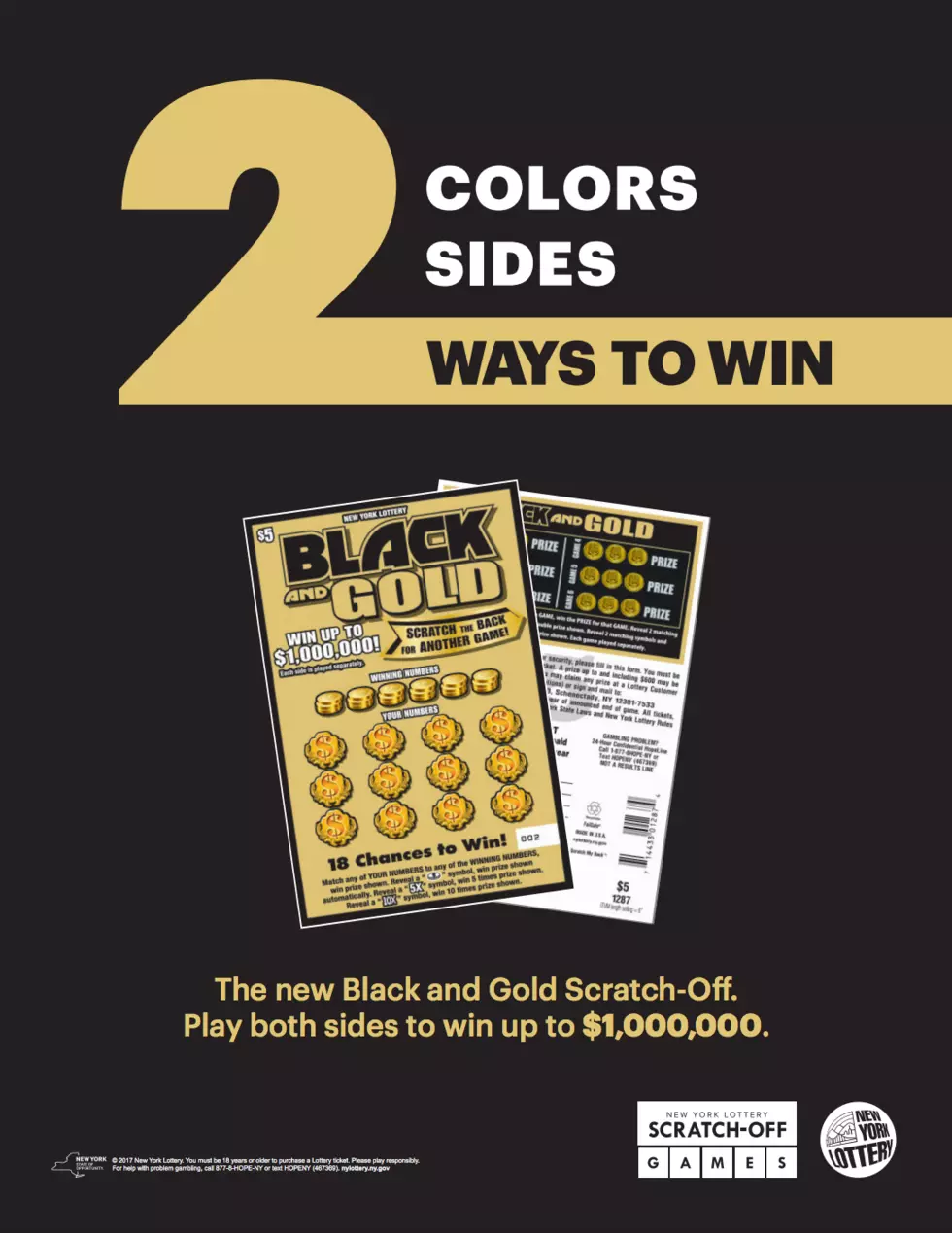 NY Lottery Black and Gold Back-to-Back Contest
