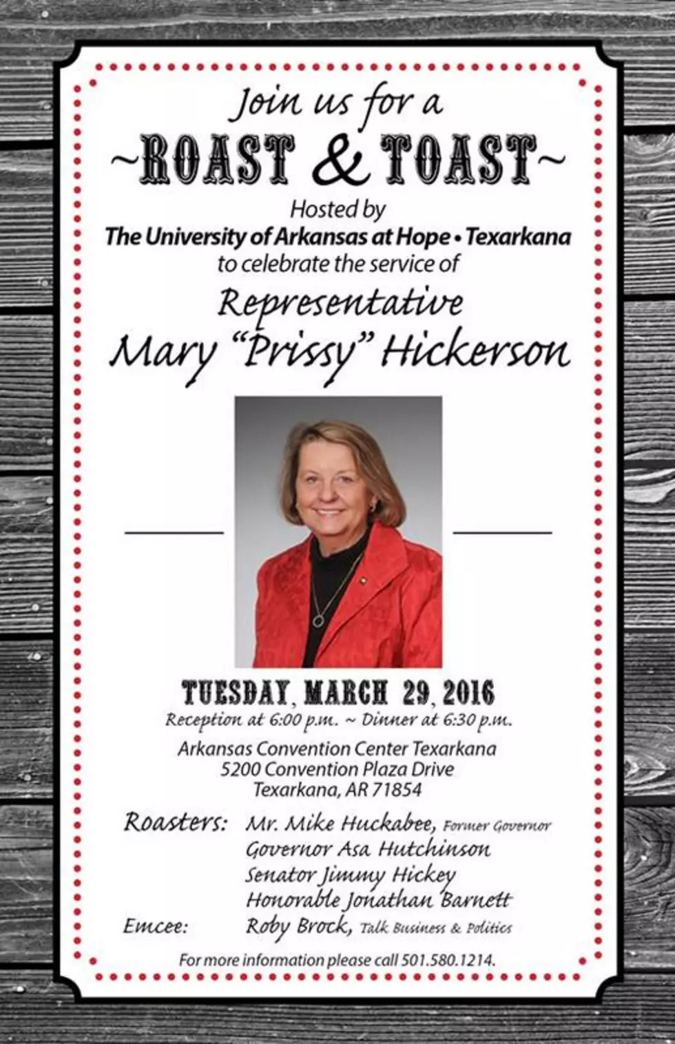 Roast and Toast Celebrates Prissy Hickerson Today