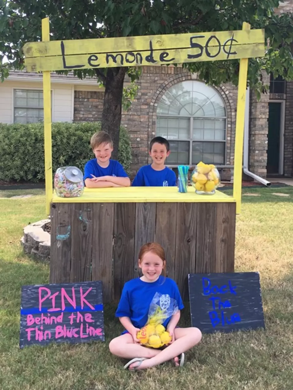 Local Trio of Children Show Support for Police Officers Through Lemonade Stand