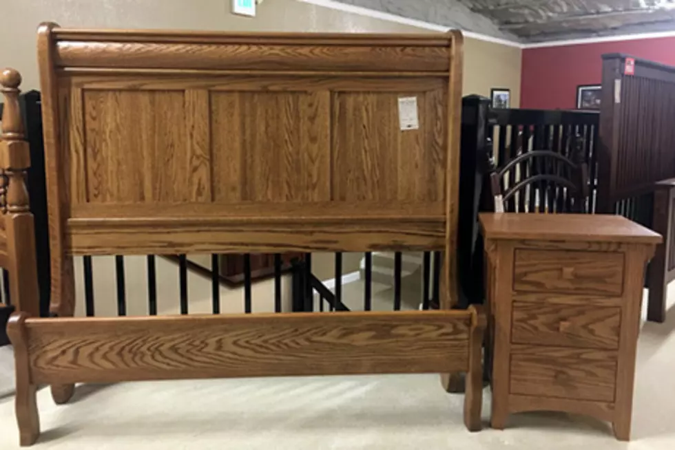 Bid to Win This Queen Sleigh Bed With Nightstand in the Online Auction