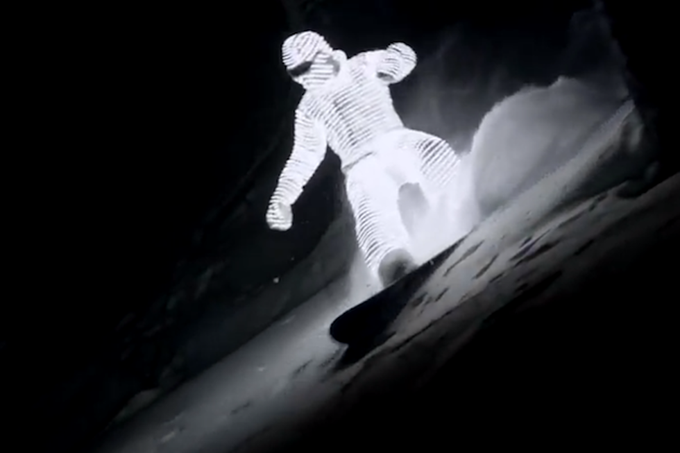 Snowboarding in Glow in The Dark Suit Make For Cool Film [VIDEO]