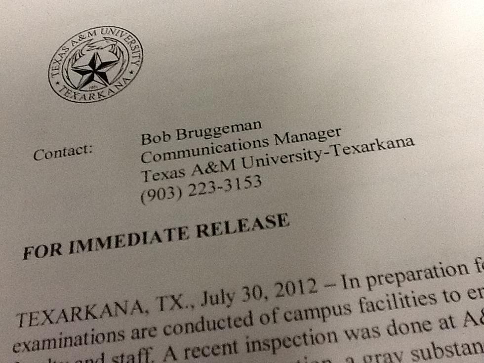 Non-Harmful Mold Cleaned up at Texas A&M-Texarkana