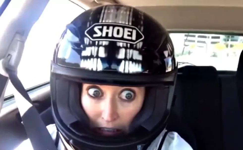 Funny Bug-Eyed Lady Riding in a Race Car is Hilarious [VIDEO]