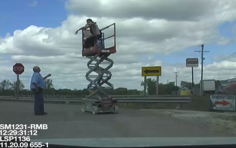 Steve the DUI Lawnmower Guy Gets Arrested on a Scissor Lift [VIDEO/NSFW]