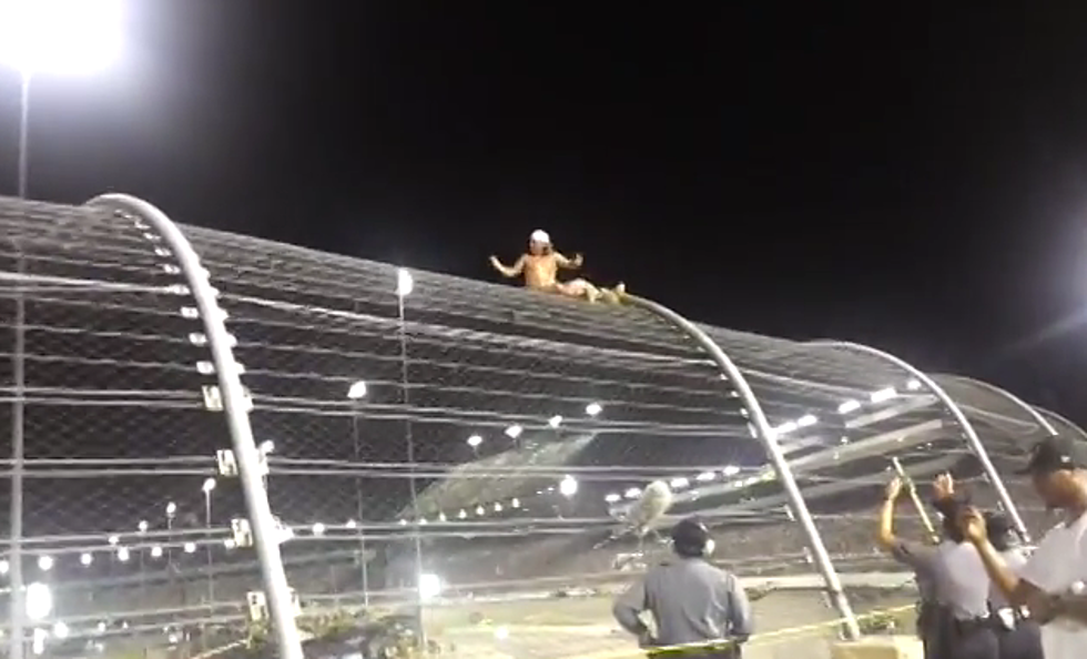 NASCAR Fan Climbs Fence at Richmond Because He Wanted on T.V. [VIDEO]