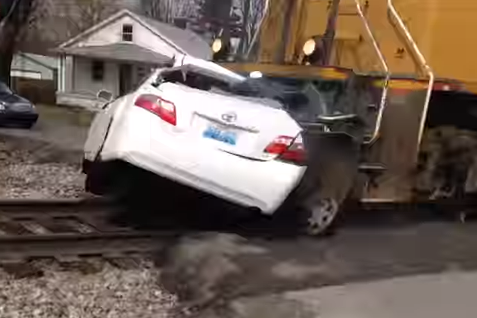 Car Demolished by Train and all Captured on Camera [VIDEO/NSFW]