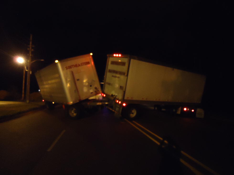 Truck and Trailer Jackknifed on Arkansas Blvd. [VIDEO]