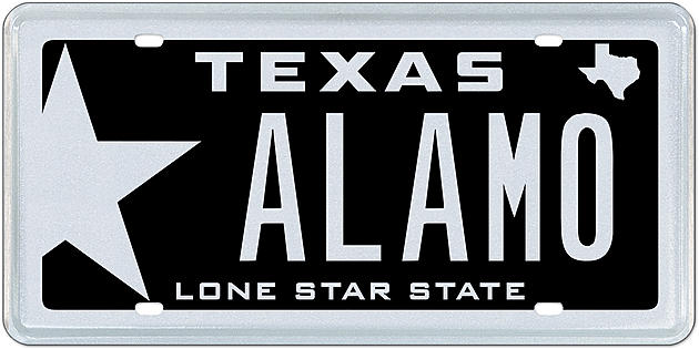 One-Of-A-Kind Alamo License Plate Up For Auction