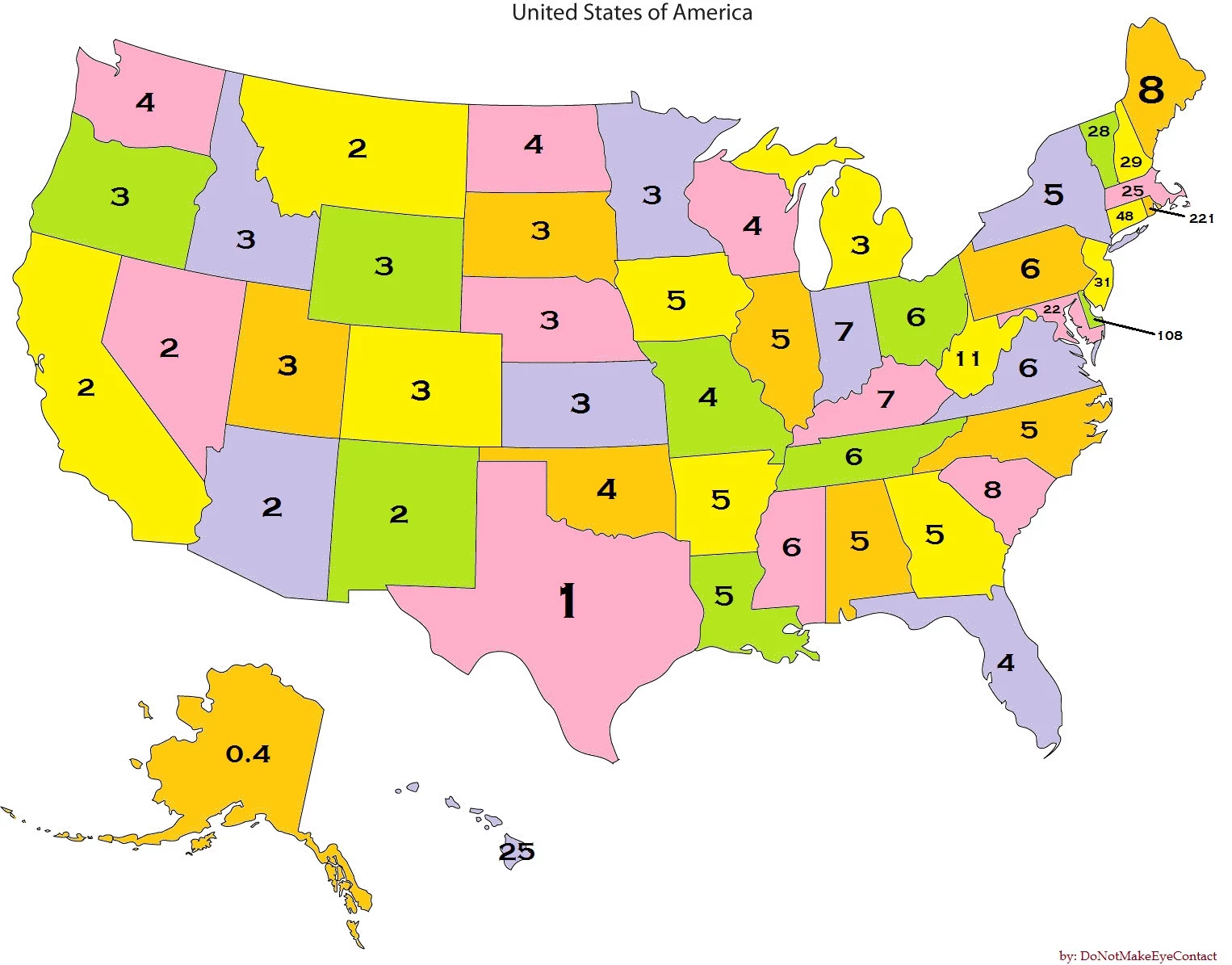 Map Shows How Many Times Each State Fits Into Texas