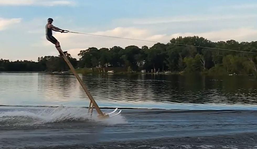 Minnesota Man Water Skis On Eleven Foot Stilts For World Record