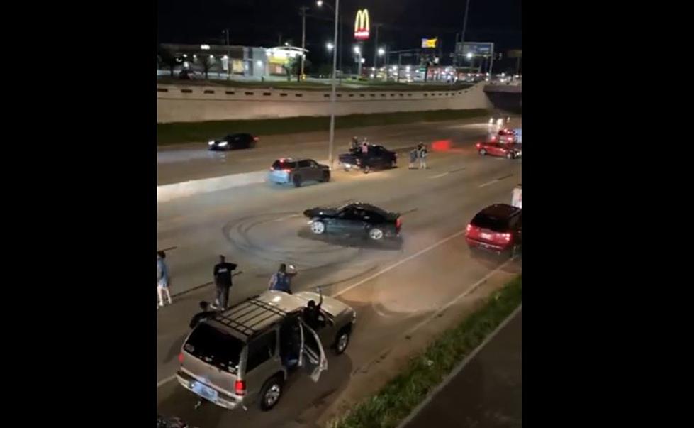 Hot Rodders Shut Down Portion of I-35 In OKC to Do Donuts On Road