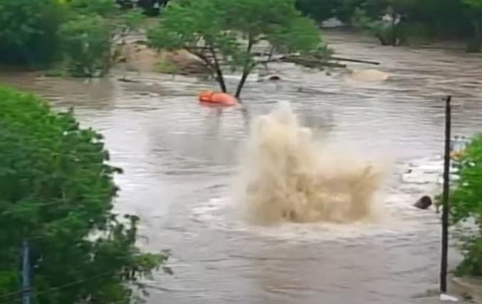 Heavy Rains Lead To Flooding and Freak Geyser In San Antonio