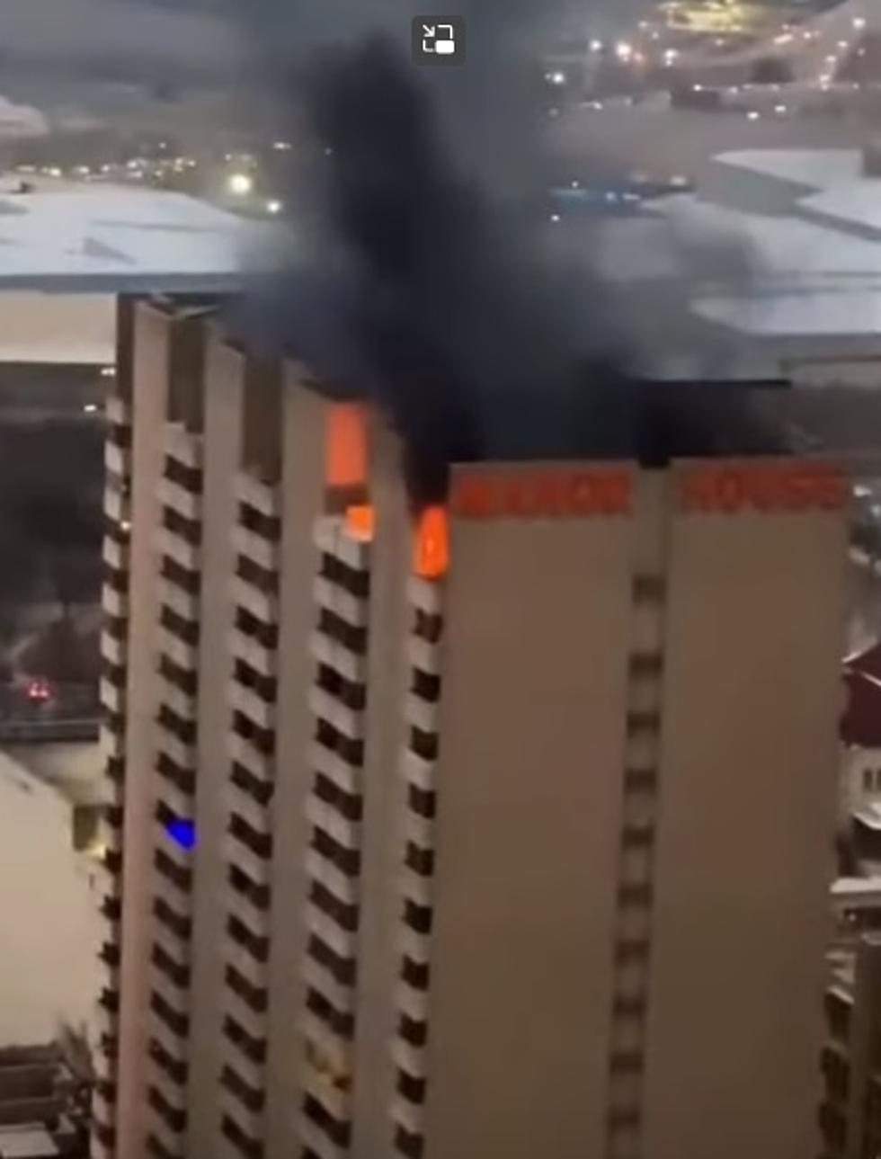 Dallas, Texas High Rise Burns When Someone Sets The Couch Ablaze