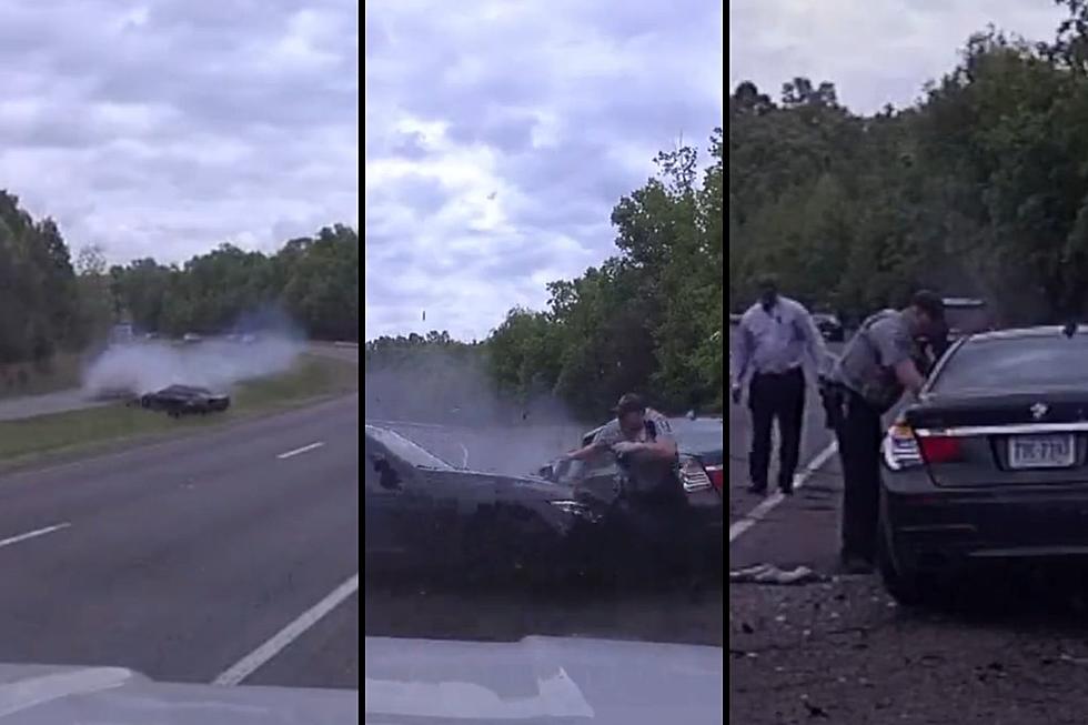 Metal and Glass Fly in Wild Texas Car Wreck