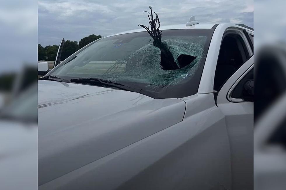 Texas Woman Lives Through Tire Tread Windshield