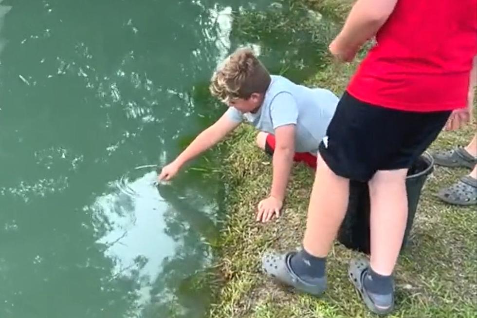 Watch Texas Kid Skillfully Nab Fish Barehanded