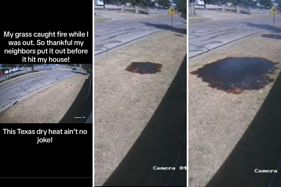 Texas Heat Catches Lawn On Fire. Or Was it Arson?