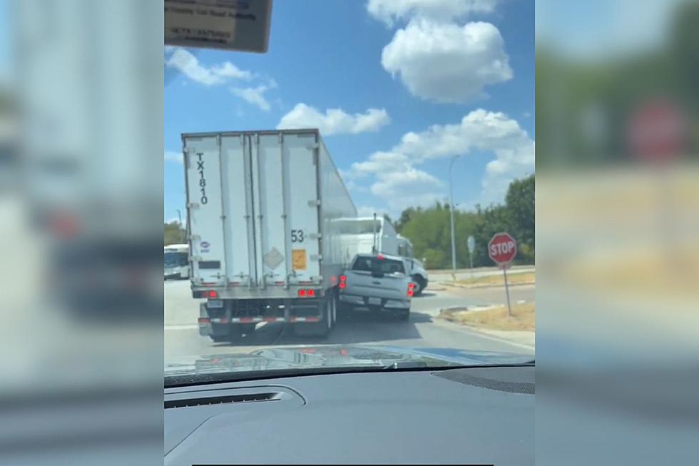 Houston Semi-Truck Right-Turn Collision With Pickup Caught on Camera