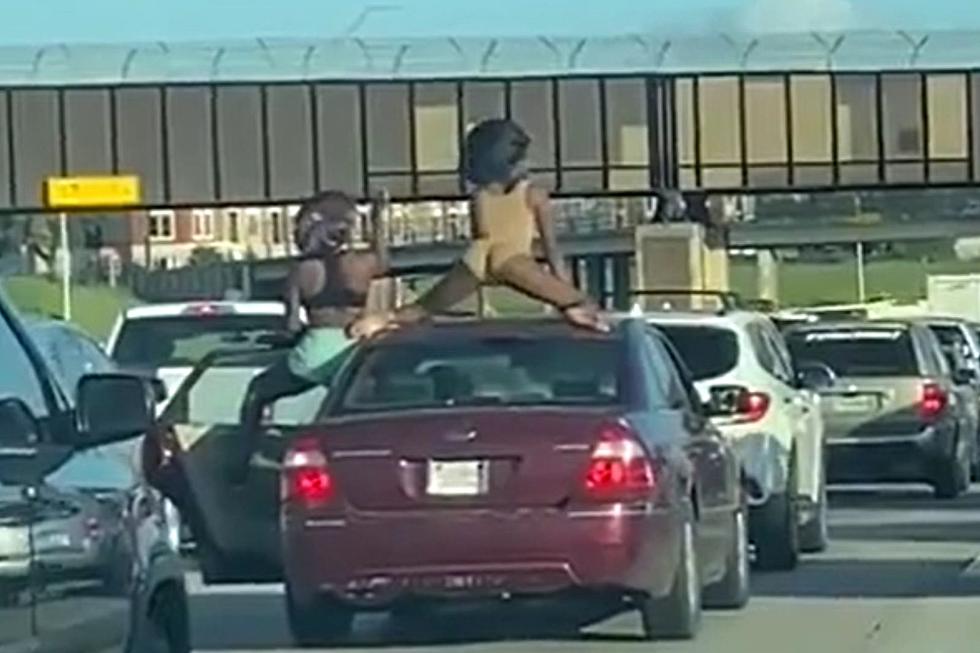 Women Stuck in Houston Traffic Jump Out of Car for Some Dancing