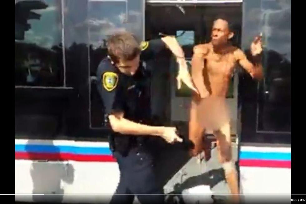 Chaos Erupts After Naked Man Slaps Sunglasses Off Houston Cop