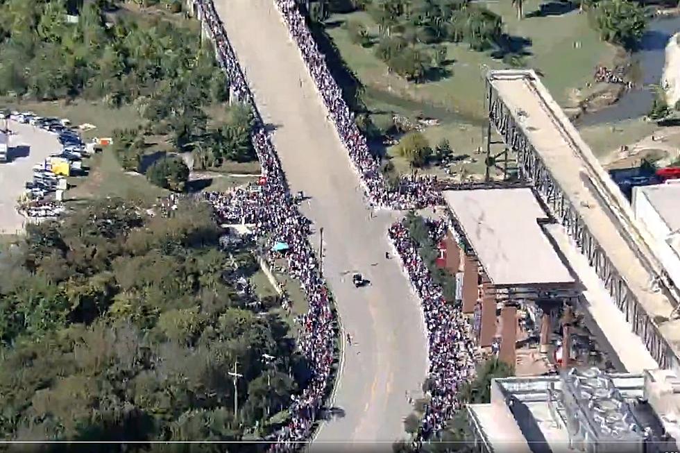 Check Out This Epic Aerial Footage of Texas Rangers Parade Forming