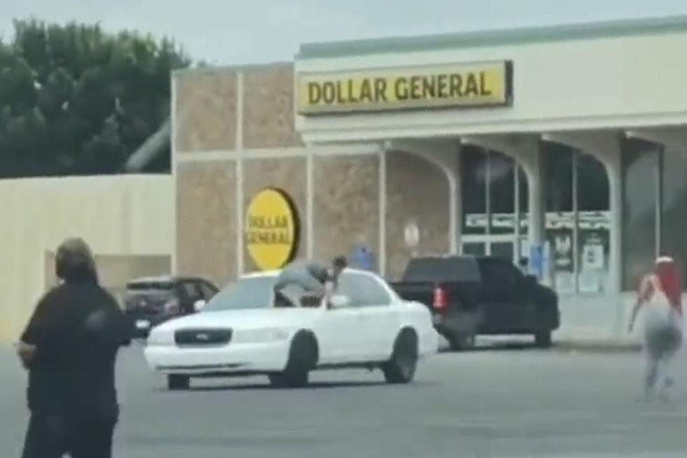 Chaos Unfolds at Texas Dollar General as Parked Car Shifts in Gear