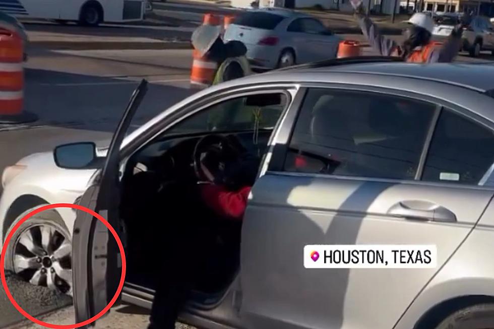 Watch: Houston Uber Driver Stuck in Wet Cement