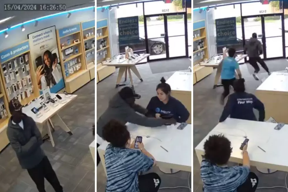 Watch Man Snatch Oblivious Woman’s New Phone at Houston AT&T