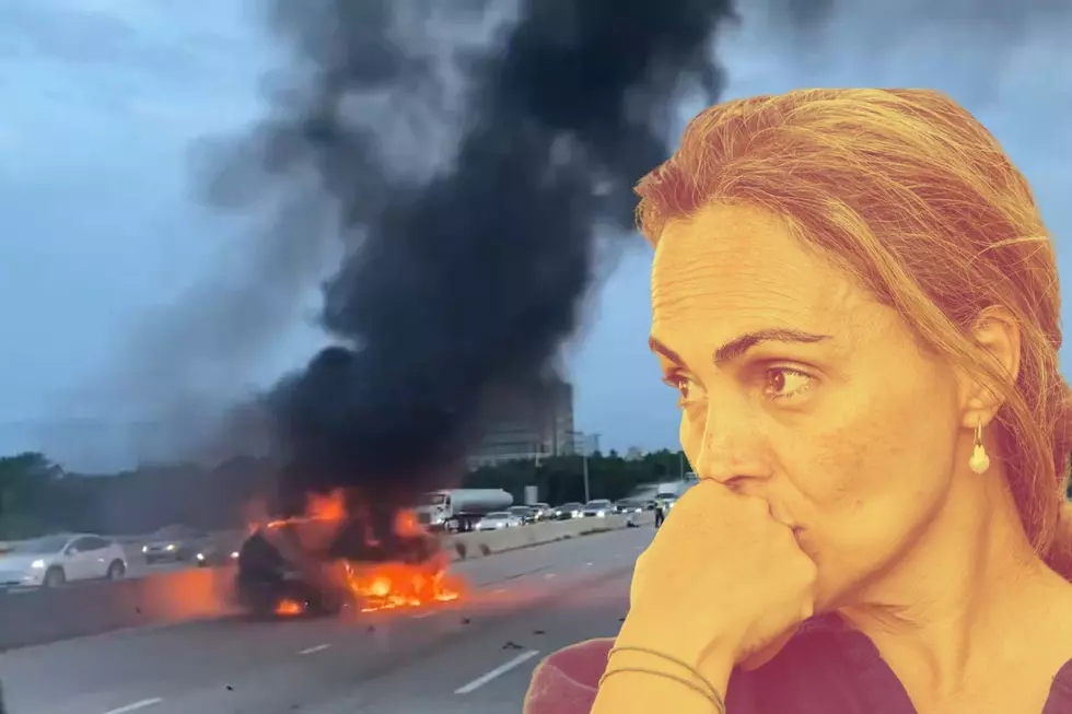Watch Car Catch Fire on Dallas Highway
