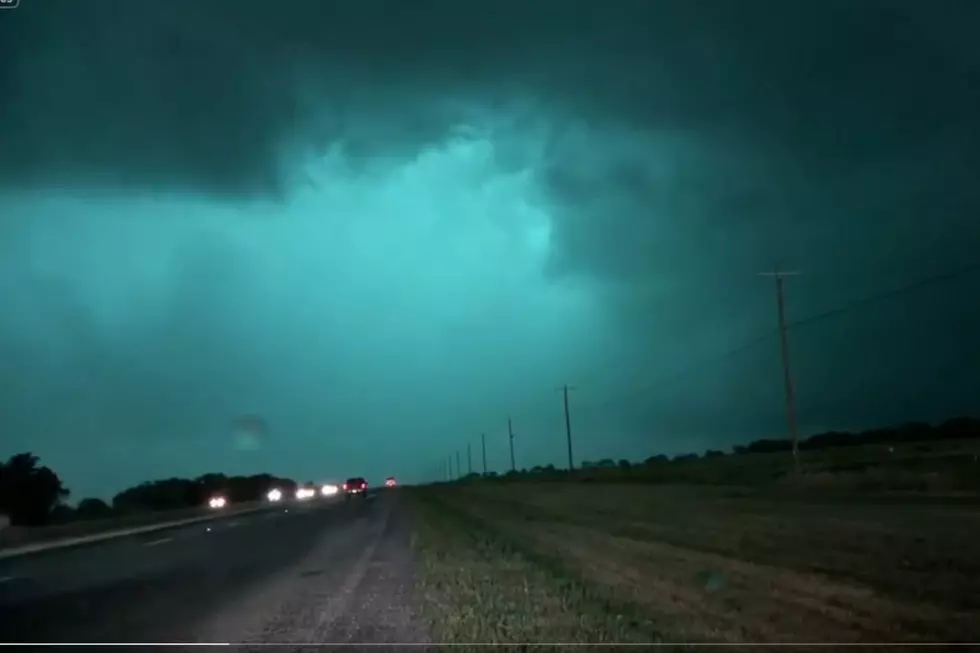 Check Out Blue-Green Sky Coloring Supercell in Texas
