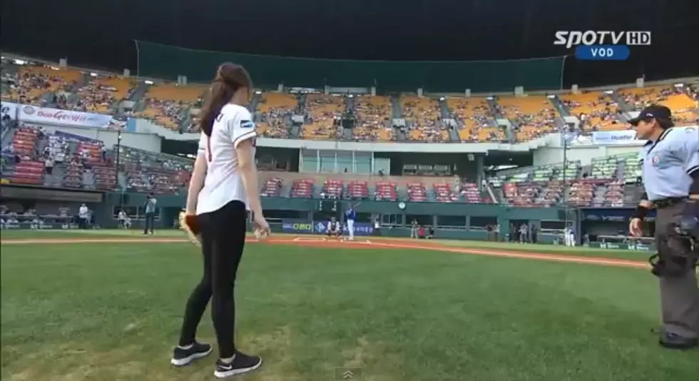 Watch This Gymnast Throw the Most Amazing First Pitch Ever [VIDEO]