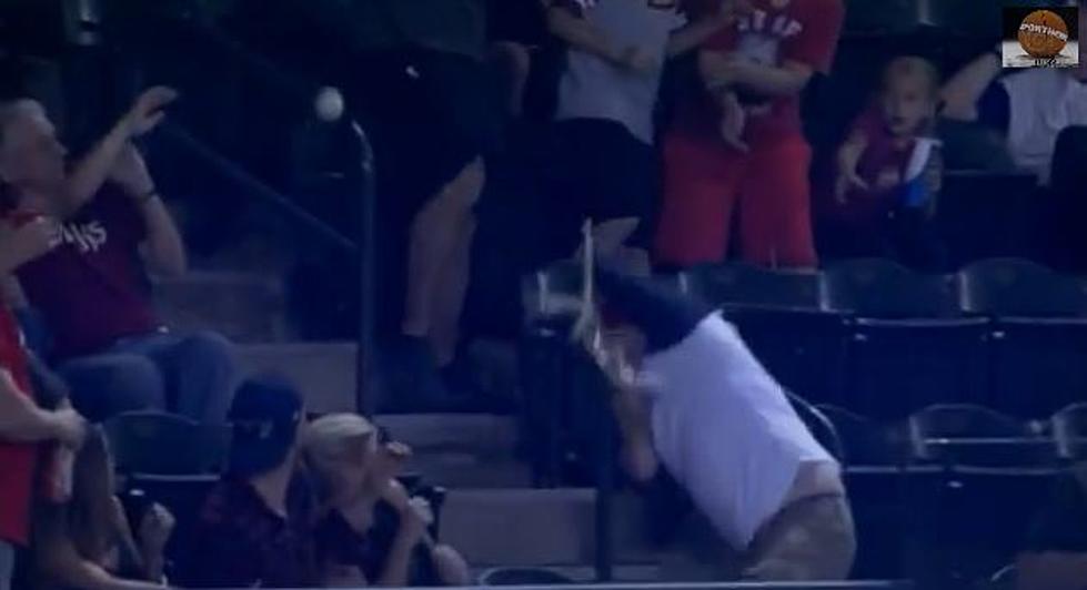 Guy Spills Beer All Over His Date While Trying to Get a Foul Ball [VIDEO]
