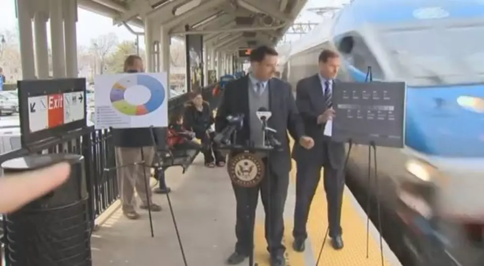 Senator Almost Hit by Train While Giving Speech [VIDEO]