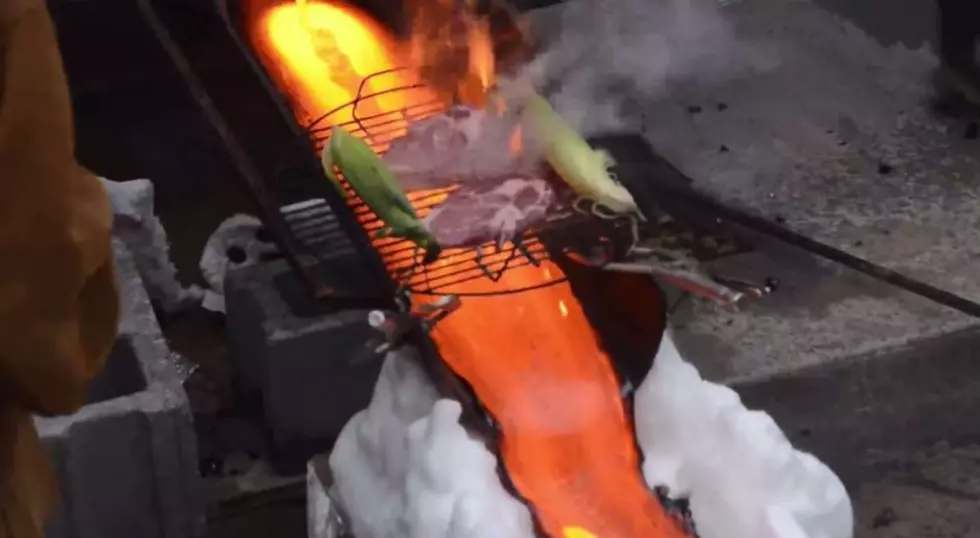 Grill in the Manliest Way Possible, With Lava [VIDEO]