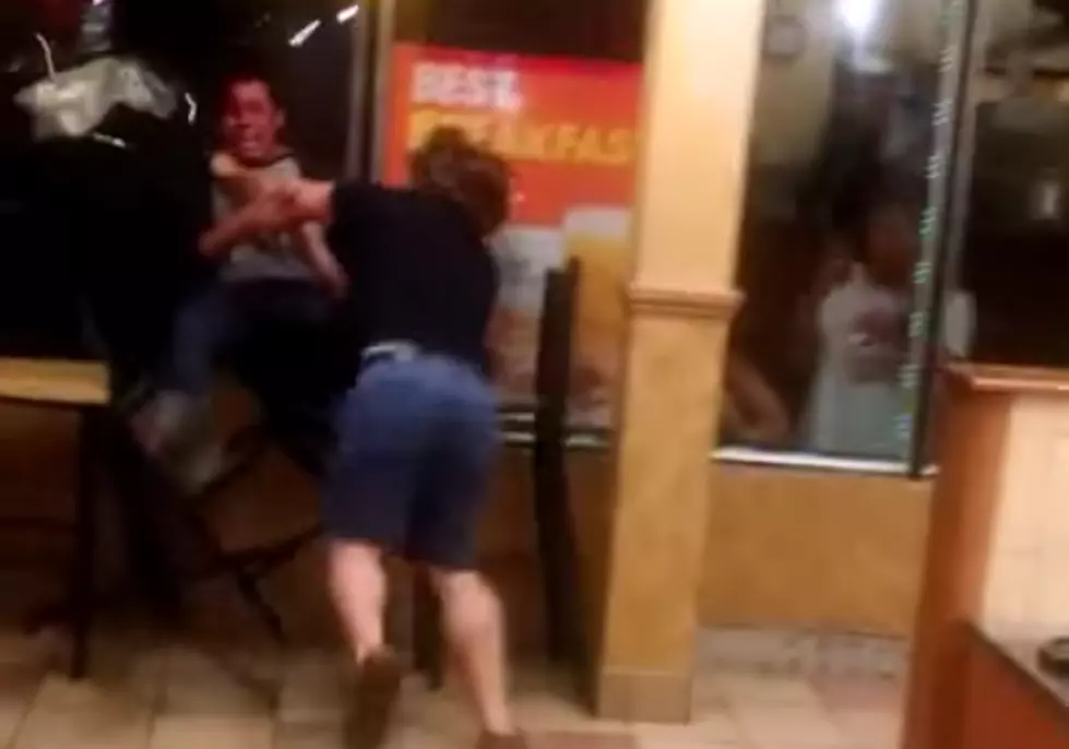 Man Shoved Through Plate Glass Window During Crazy Subway Fight [VIDEO]