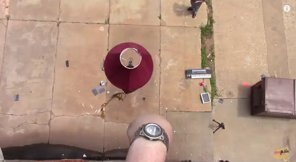 Throwing a Glass Lamp Off the World’s Littlest Skyscraper [VIDEO]