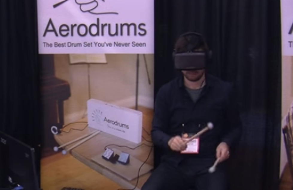 Air-Drumming With Aerodrums and Oculus Rift [VIDEO]