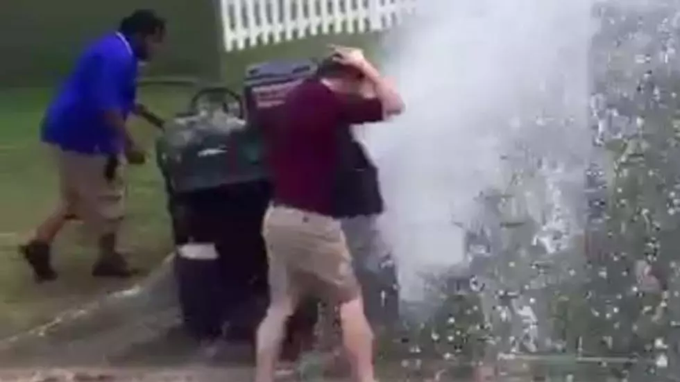Man Crashes Into Fire Hydrant During Texas PGA Tour Event [VIDEO]