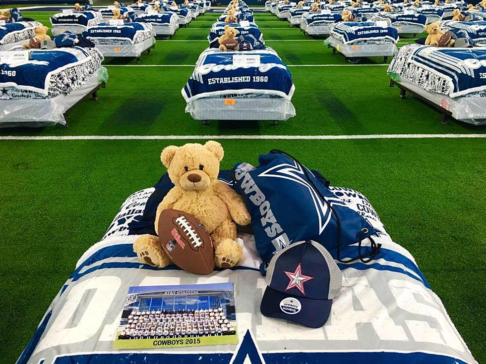 One Hundred Kids Have Sleepover at AT&#038;T Stadium and Go Home With Beds Thanks to Ashley Furniture