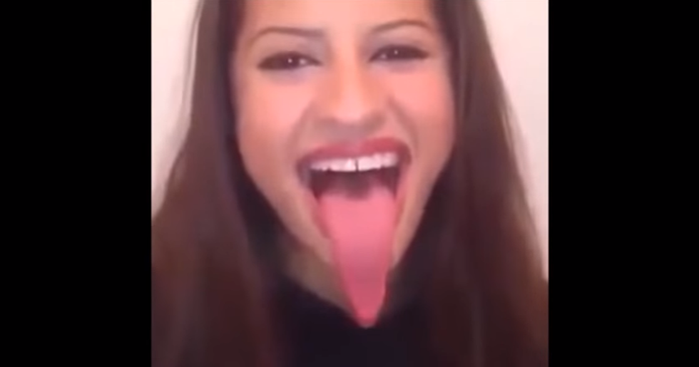 This Girl’s Tongue is Insanely Long [VIDEO]