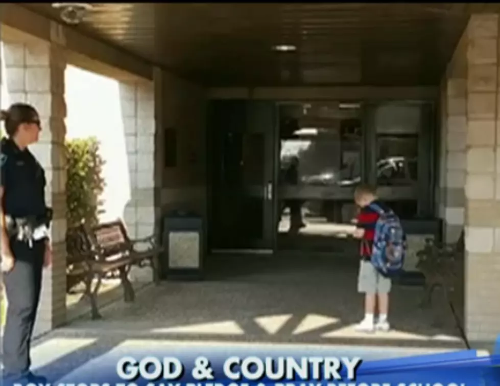 Texas Boy Running Late for School Stops for Pledge of Allegiance [VIDEO]