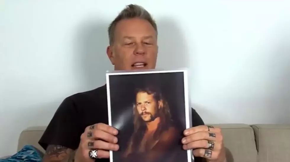 Watch James Hetfield React to Old Pictures of Metallica