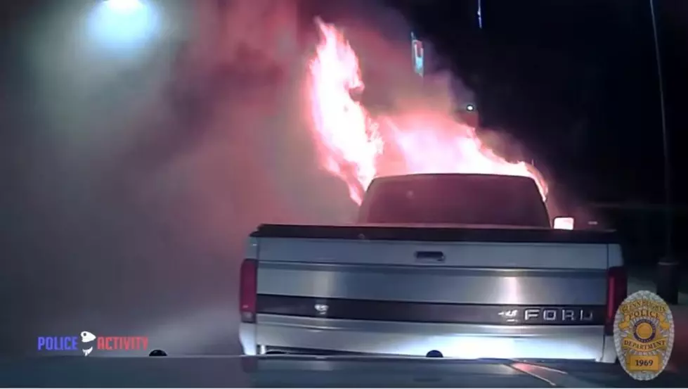 North Texas Cop Saves Restaurant from Burning Truck [VIDEO]