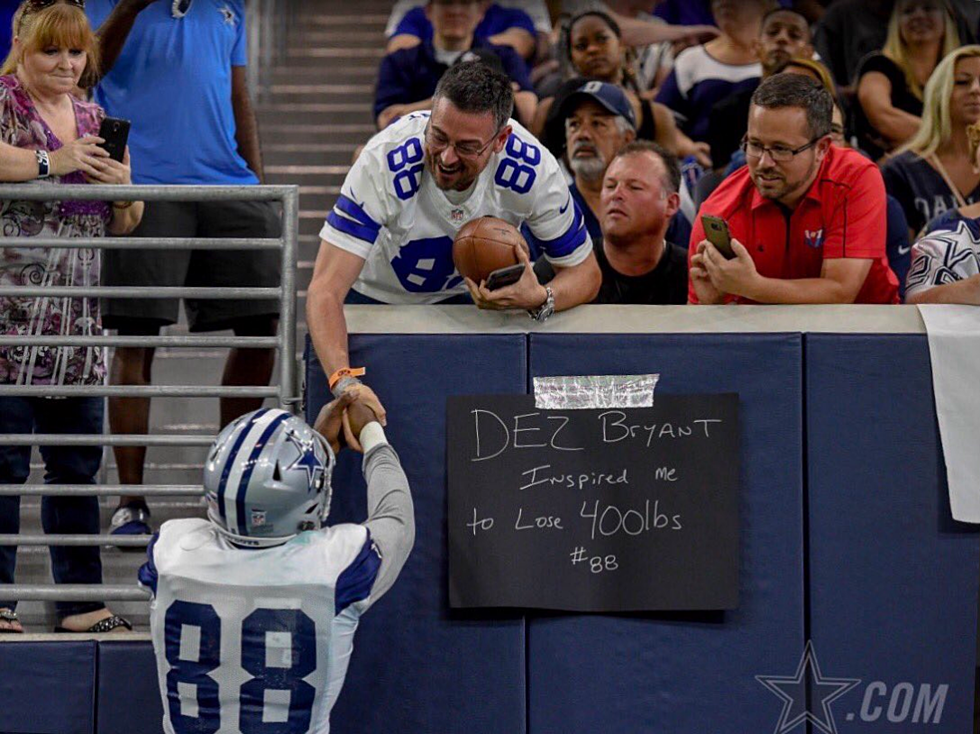 Dez Bryant Inspires Dallas Cowboys Fan to Lose Hundreds of Pounds [PHOTOS]