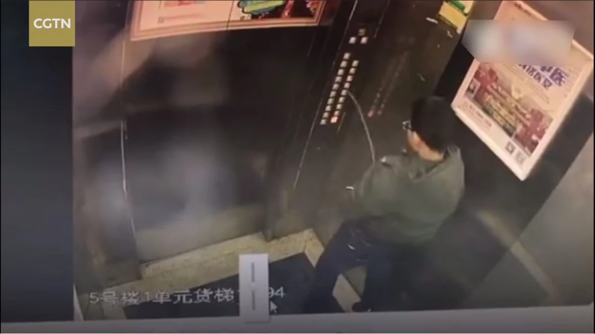 Mischievous Boy Gets Trapped In Elevator After Peeing In It