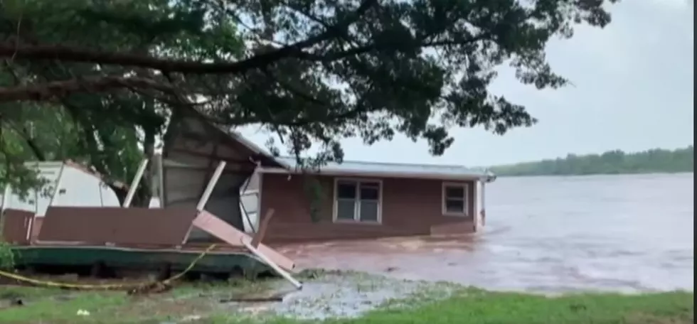 Shocking Video Shows Oklahoma River Taking House Off Foundation