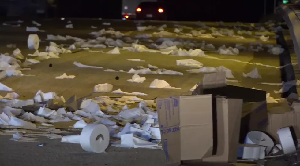 Trucker Hauling Toilet Paper Across Texas Crashes and Catches Fire
