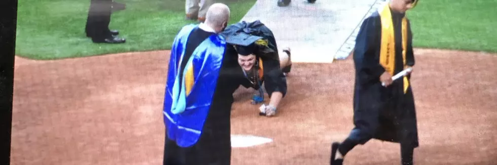 Texas High School Graduate Becomes the First Person to Slide Into Home at Globe Life Field